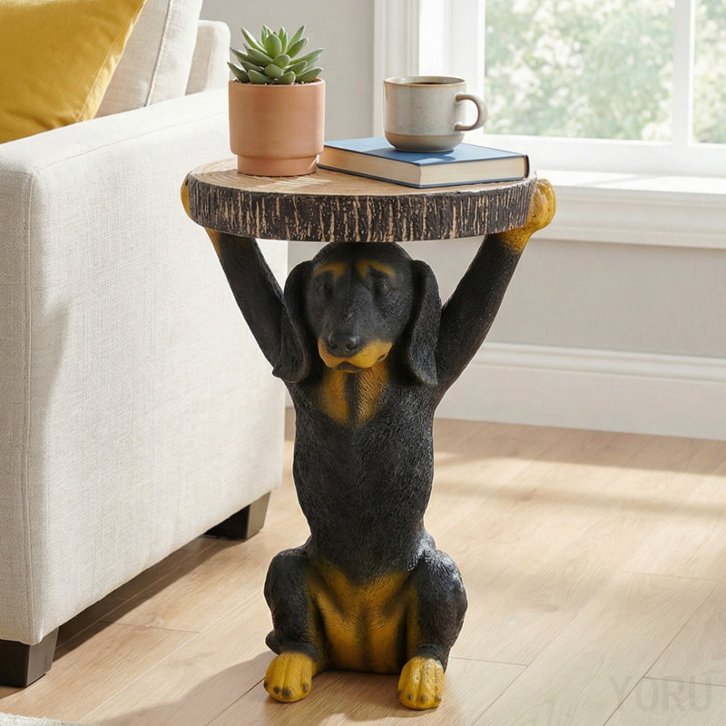 Tabouret de table d'appoint à piédestal 22,17 po H Black Dog