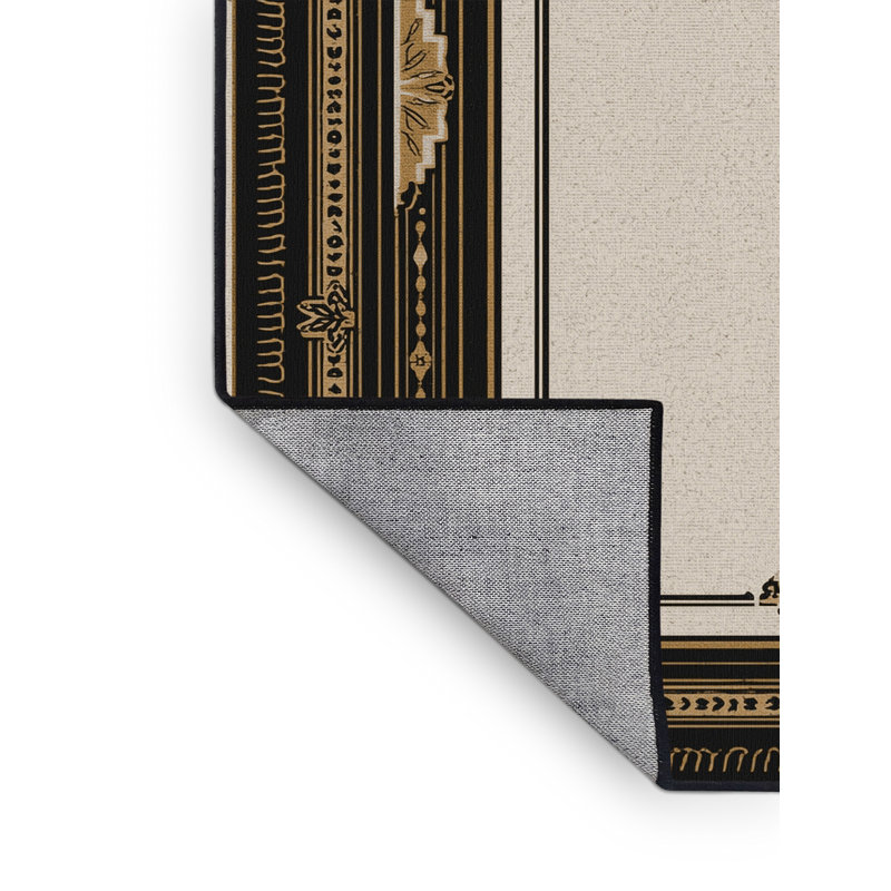 Tapis abstrait moderne et contemporain Prints New Machine, 6 X 9