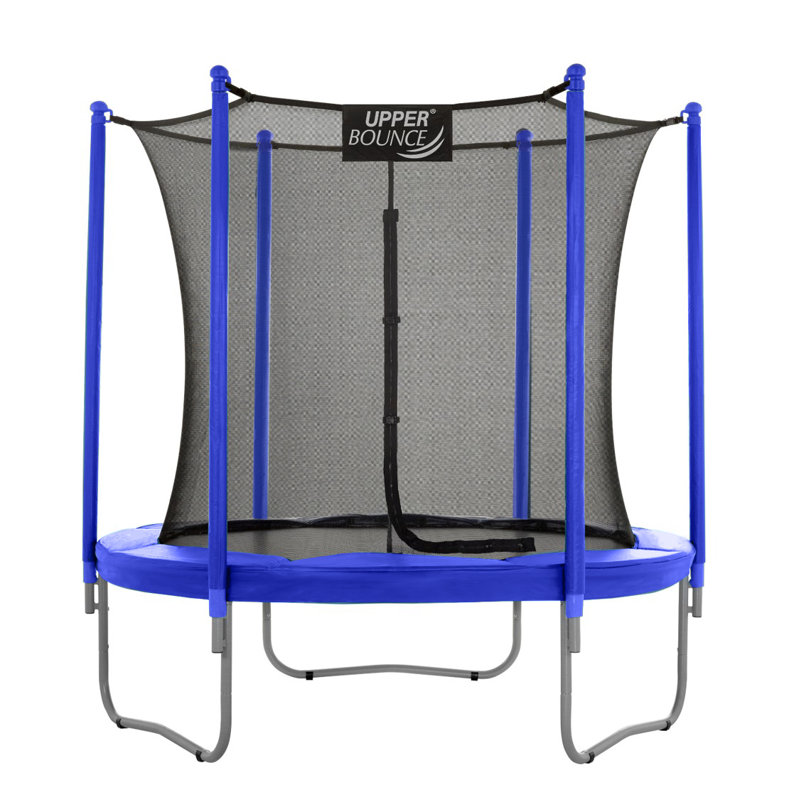 Machrus Upper Bounce 7.5 FT Round Backyard / Outdoor Trampoline Set with Safety Enclosure System, Blue