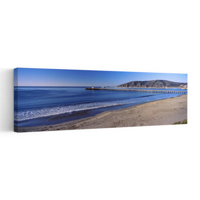 Jetée dans l'océan Pacifique, jetée de la plage d'Avila, San Luis Obispo County, Californie, États-Unis, plage, art mural contemporain