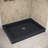 48 in. x 36 in. Corner Acrylic Shower Base in Glossy Black With Center Drain, Drain Included-115224826