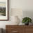 Aras Concrete & Beige Shade Metal Table Lamp, 24.77'' H X 17.78'' W X 17.78'' D