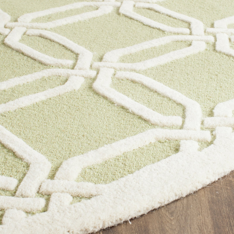 Cambridge Hand Tufted Wool Geometric Rug, Round 6'