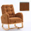 Chaise berçante classique rembourrée avec repose-pieds réglables-1072983776