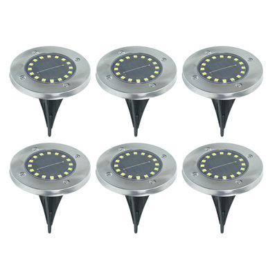 Tasmin Silver Solar Powered Integrated LED Well Light Kit
