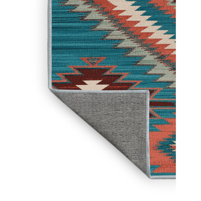  Tapis lavable Zuni Diamonds Southwestern, Rectangle 6 pi x 9 pi