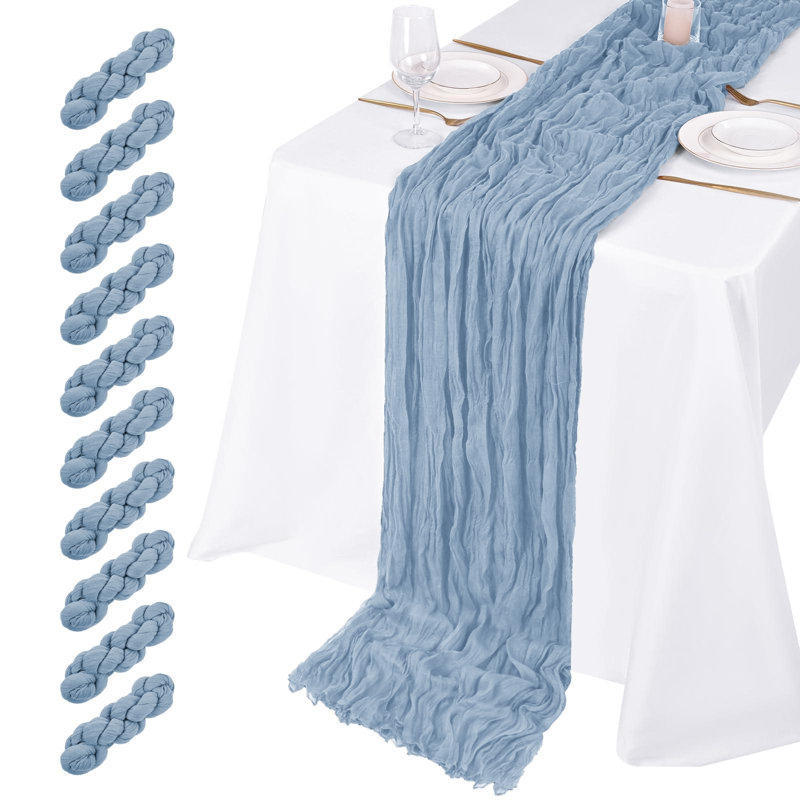 Chemin de table Dusty Blue (paquet de 10 / bleu cendré), Dusty Blue