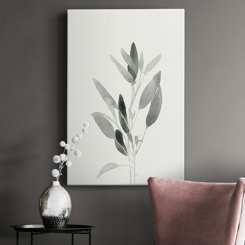 " Delicate Sage Botanical IV ", 12" W x 18" H