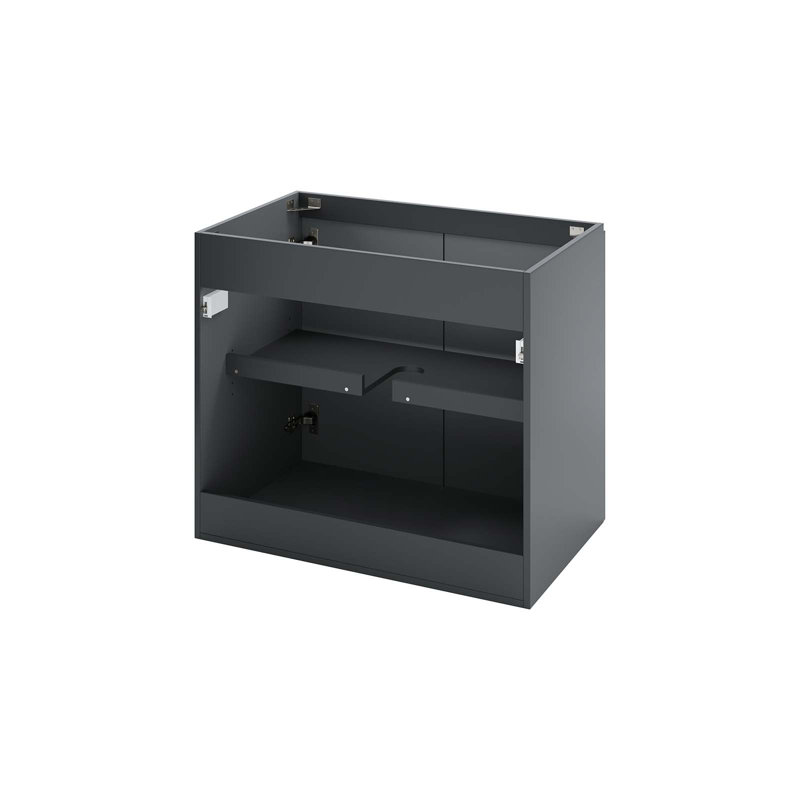 Vitality 30" Gray Particleboard Wall-Mount Bathroom Vanity