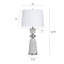 Lampe de table en poly et acier - Saponay - Abat-jour beige