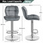 Modern Velvet Adjustable Height Counter Swivel  Stool Bar Chair with Footrest -1007257984