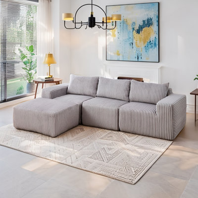 Transformable Light Gray Sofa: Space Freedom