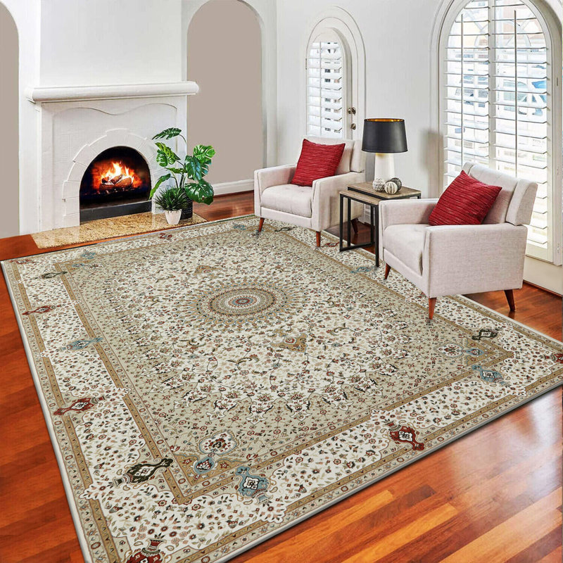 Calven Persian Ultra Soft Luxury Machine Woven Area Rug Plush Carpet for Living , Rectangle 200 x 290cm