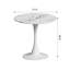 31.4" Round Dining Table In White, Metal Leg Design For Extra Stability, Simple Yet Stylish, Versatile Various Occasions White Table, Legs Long-lasting Durability, Exquisite And Simple, Ideal 2-3
