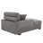 Milbrey Oversized Upholstered Light Gray Corduroy Chaise Lounge with Armrests & Throw Pillows-747771069-795383144-773294318