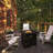 Xzayvien Outdoor 50,000 BTU Metal Fire Pit Table with Lid and Lava Rock
