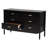 Baxton Studio Marisela Black Wood Dresser With Drawers - Bamboo-Inspired Legs And Brass Handles, 6-Drawer Modern Transitional Bedroom Storage Unit