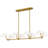 Penley 6-Light Brushed Gold Linear Chandelier