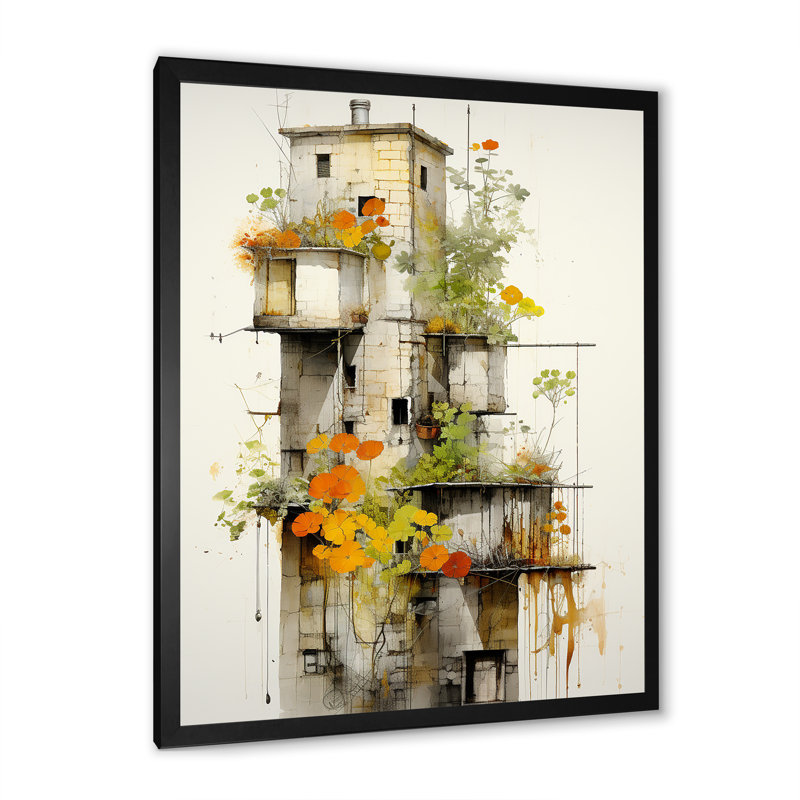 Minimalisme botanique, tours de la jungle II - art mural tours, Cadre photo noir, H 20 po x l 12 po x P 1 po