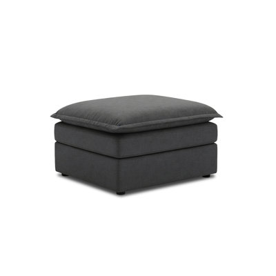 Double-layer Cushion Ottoman, Gray