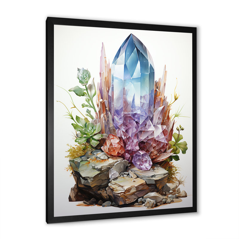 Spiritual Stone Quartz III - Impression, Cadre photo noir, H 44 po x l 34 po x P 1,5 po