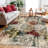 Rug Runner Washable - Hallway Runners Abstract Non-Slip Pet Friendly Low Pile Rug Soft Indoor Floor Mat Front Door for Bedroom Entryway Laundry Red-2007568872