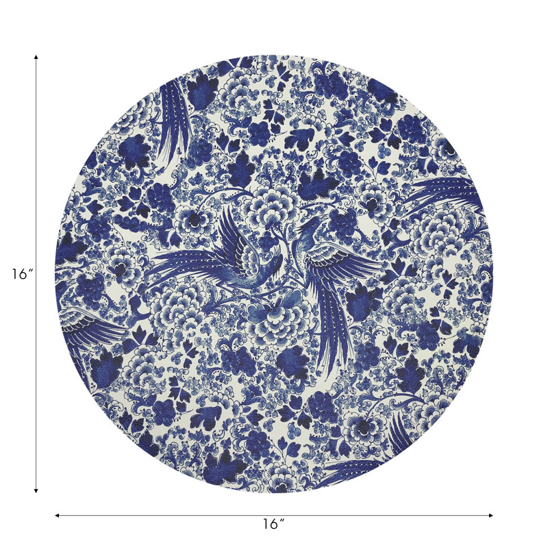 Royal Delft Vegan Leather Round Placemats