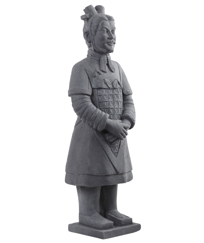 Gray Stone 40" Warrior Garden Statue