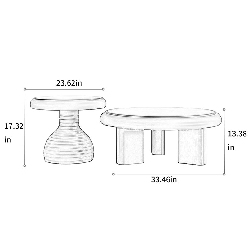 Round Cave Stone Slab Coffee Table
