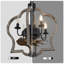 Berene 18in. Farmhouse Caged Ceiling Fan, 4-Light Candle Style Rustic Chandelier fan with Wood Accents
