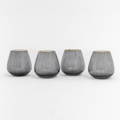 Siren 16oz. Handmade Stemless Wine Glass Set