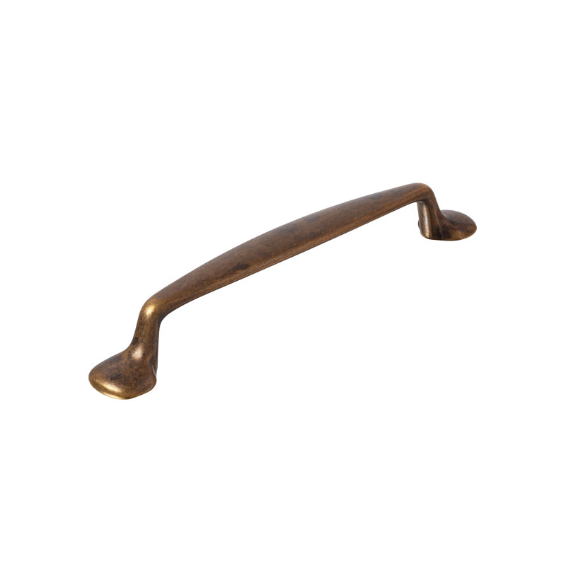 Worn Brass "Trento" Transitional Cabinet Hardware, 5" Drawer Pull