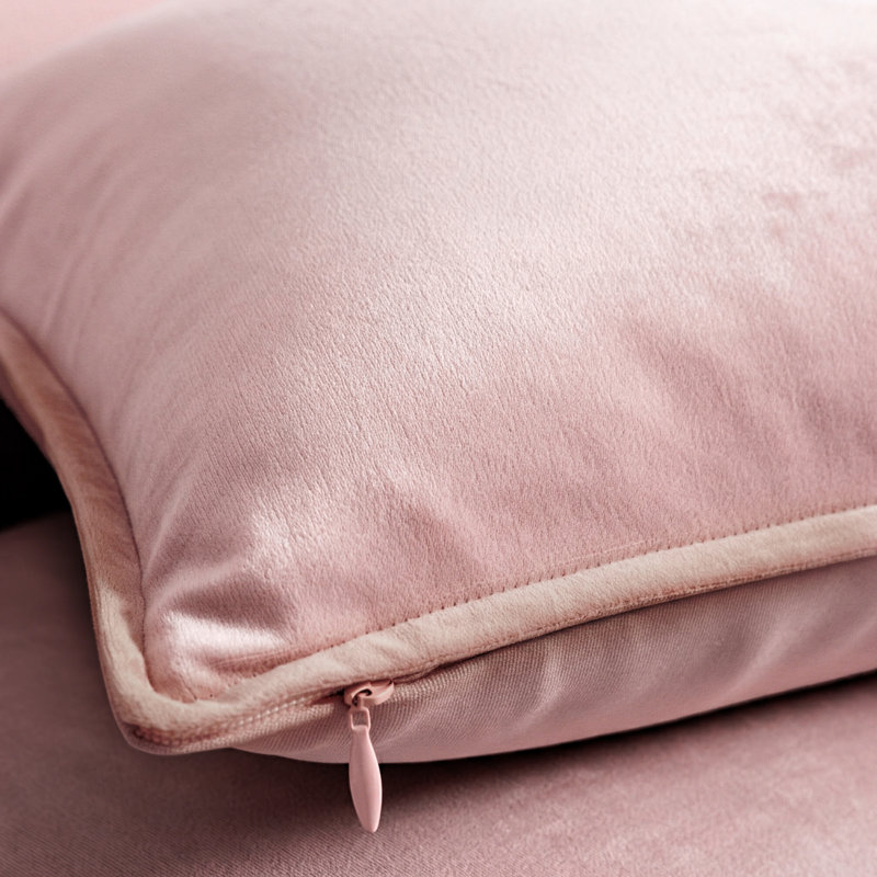 A1HC Luxurious Fine Soft Velvet Throw Pillow Cover, 18" x 18", Pink