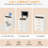 3 In 1 Bedroom Vanity , White With Spacious Storage, Drawers And Comfortable Stool Make Up Vanity, Dressing Table Drawers, Storage For Makeovers
