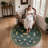 Animal & Insect Floral Round Rugs – Machine Washable with Non-Slip Backing Area Rug for Living Room, Dining Room, Bedroom-1263337036-1263020328