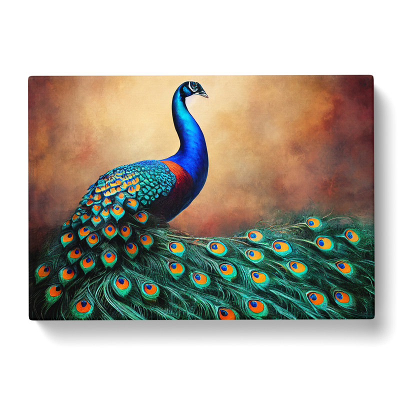 Supreme Peacock - Wrapped Canvas, 40cm H x 60cm W x 3cm D