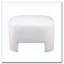 Repose-pieds blanc en chenille