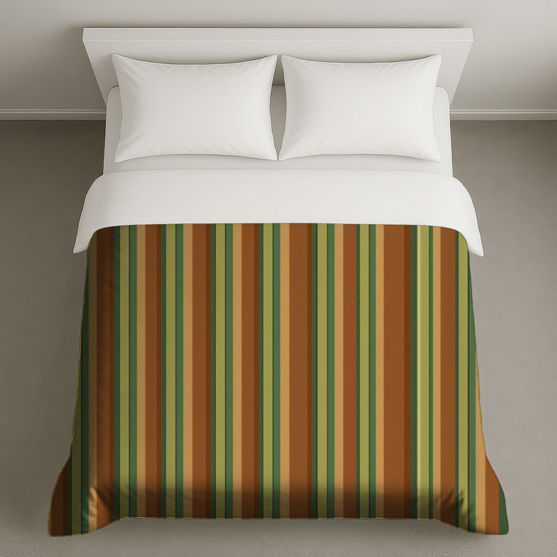 Vertical Stripes Pattern Duvet Covers, Queen