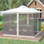 Filet de remplacement 10 pi x 13 pi pour parois de pavillon et tentes, blanc. Boucliers contre les débris de créatures ailées. Étapes d'installation simples. Convient à plusieurs modèles de 10 pi x 13 pi. Créée