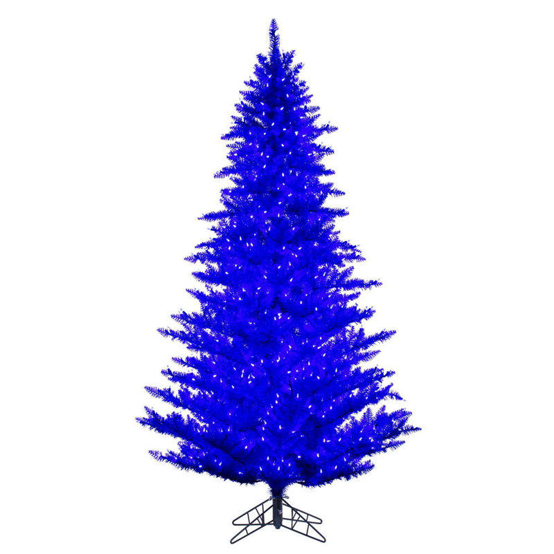 Blue ArtificialChristmas Tree with LED Lights, 4.5'