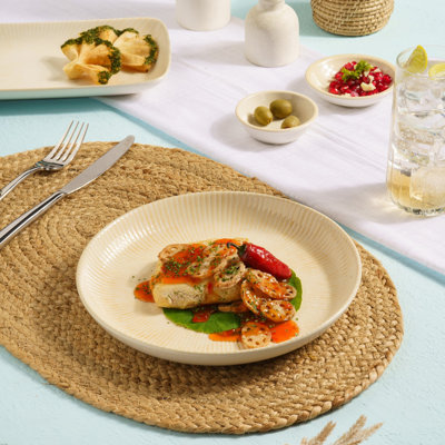 Assiette plate Paros-Sand