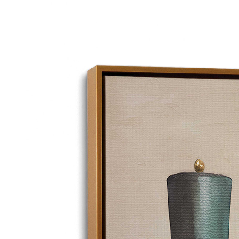 «Nutcracker Trio» par Jo Moulton, reproduction d'art, Floater Framed Print Canvas without Mat, H 49,5 po x l 37,5 po, Doré