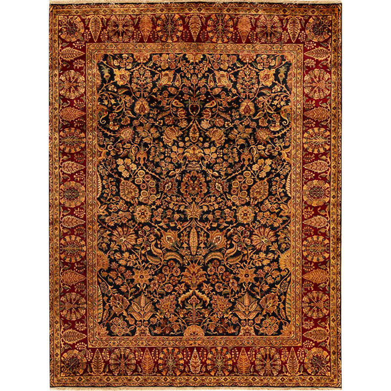 Wool Oriental Area Rug in Brown