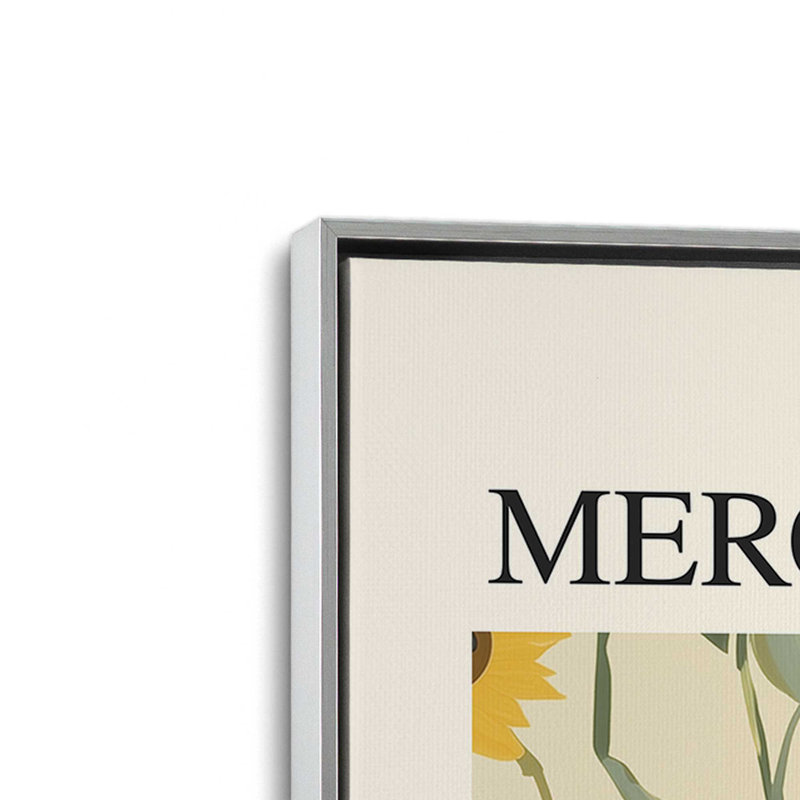 Summer Tuscany Flower Market, Polished Chrome Floater Framed, 30.75" H x 20.75" W