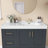 43'' W X 22'' D Single Sink White Vanity Top Solid Surface Rectangular Bathroom Sink Countertop with 1.38in. H Backsplash Basin&Pre-drilled Three Faucet Holes