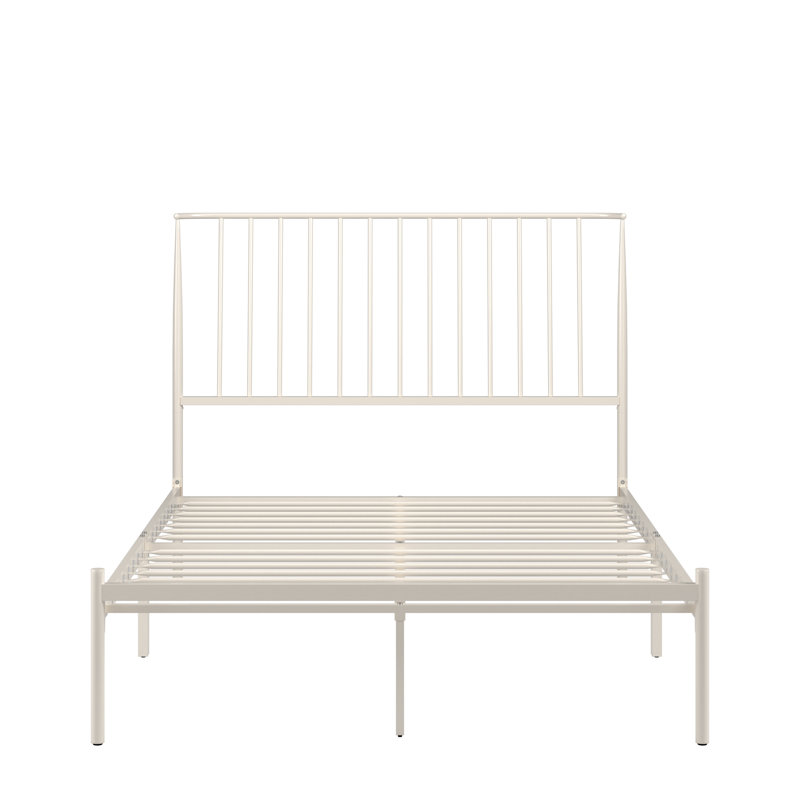 Aynsley Metal Platform Bed, Full, Off-White