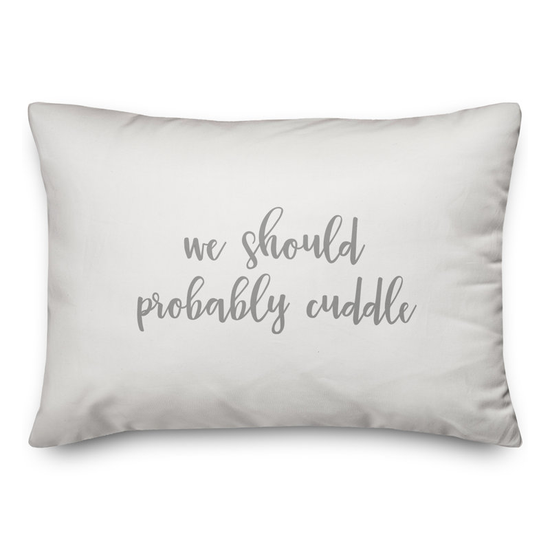 Throw Pillow, Gray/White