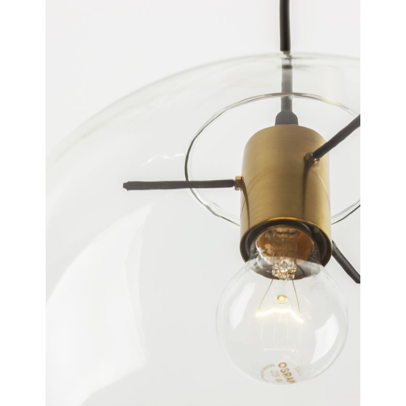 1 - Light Black Sphere Pendant, 181cm H x 25cm W x 25cm D