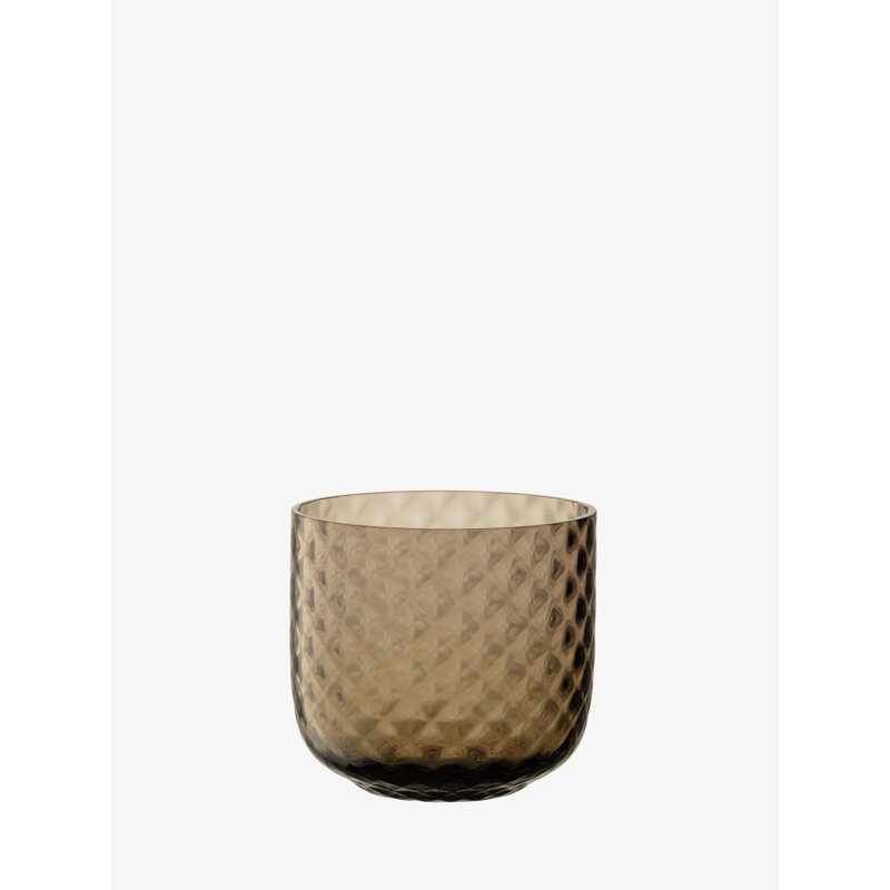 Dapple Handmade Drinking Glass, Earth Brown