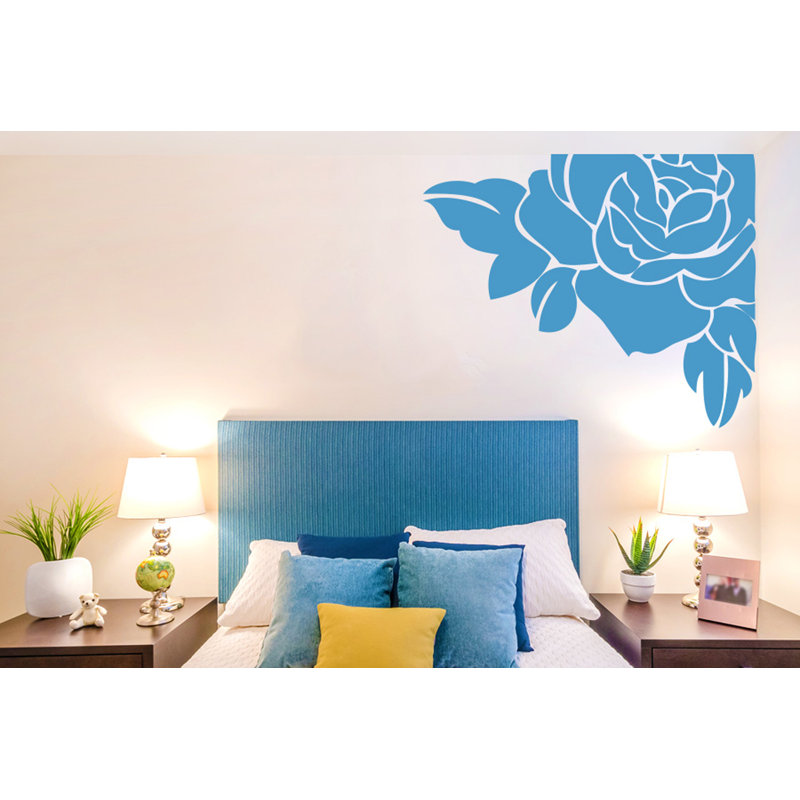 Plants & Flowers Non-Wall Damaging Wall Decal, Large, Blue
